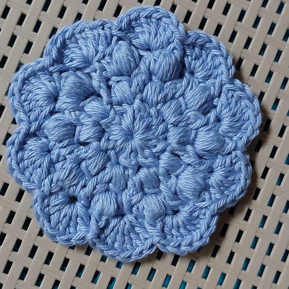 Crochet Super Scrub Facial Rounds▪︎Blue Ombre Special Edition▪︎Set of 3 - Picture 4 of 5